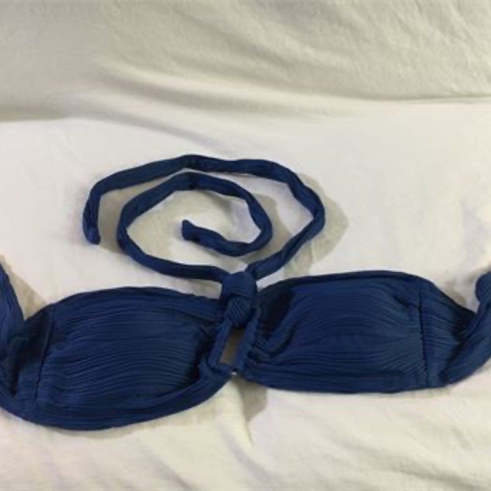 Anne Cole - Bikini Top French Blue Bandeau Style - Size: Large